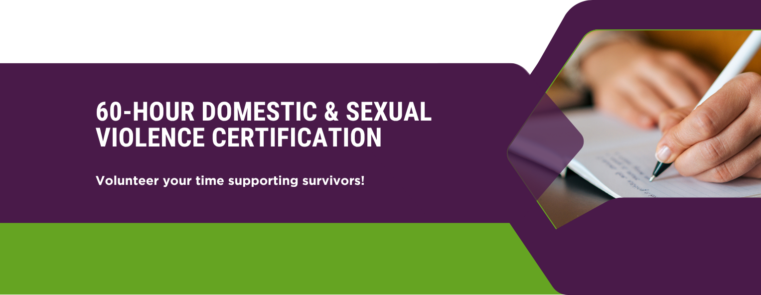 60-hour Domestic & Sexual Violence Certification Registration - Summer 2026